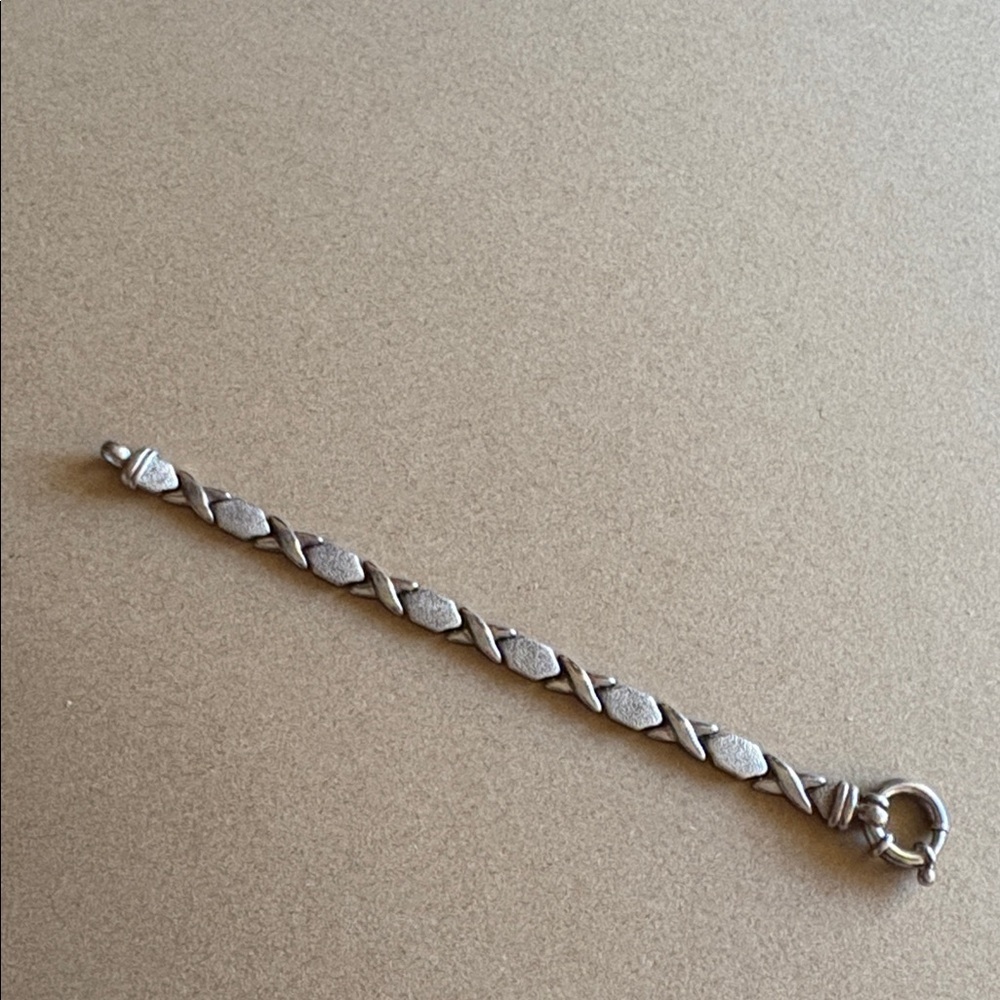 Vintage Italian Sterling Silver Stamped 925 Xoxo Bracelet